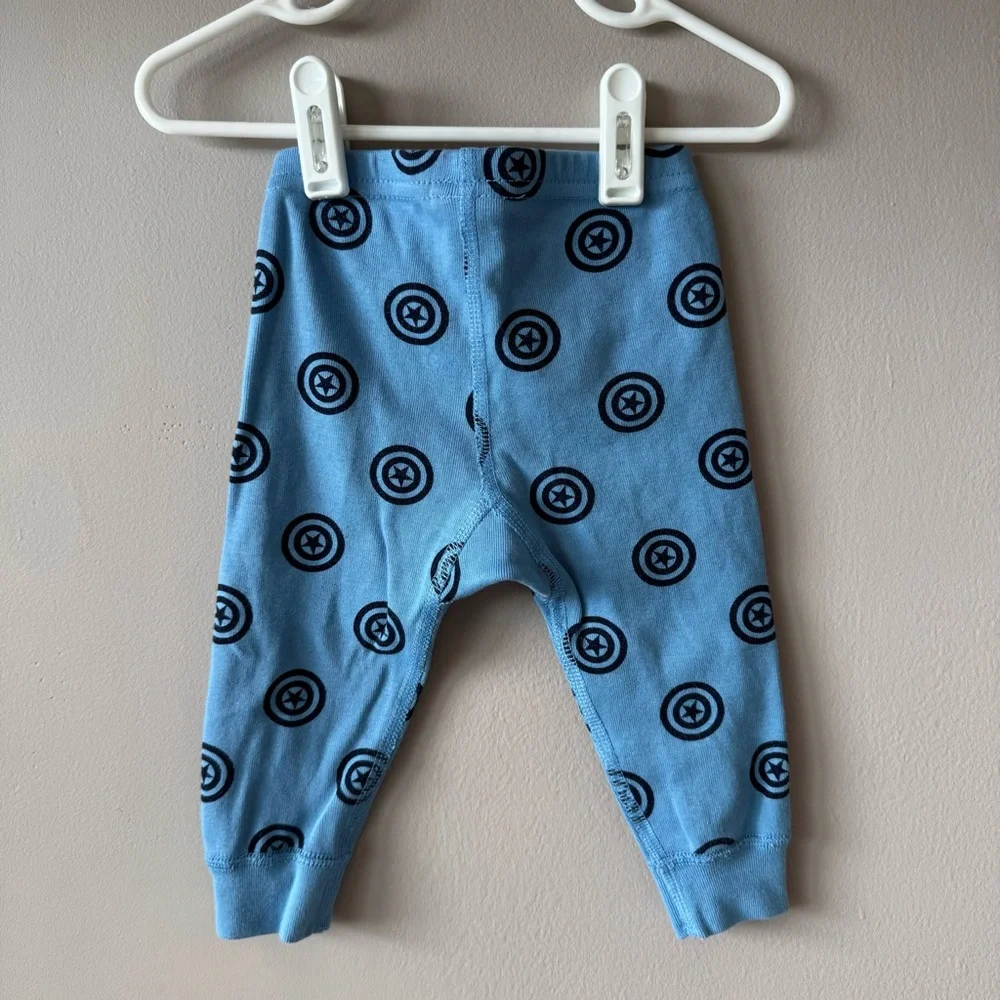 Hanna Andersson Marvel Captain America Gold Man‎ Long Sleeve Pajama Set 6-12m
